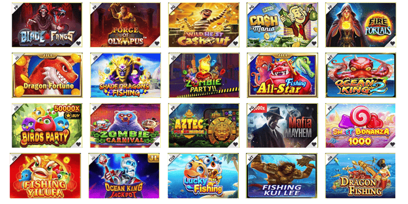 စလော့ဂိမ်းပွဲစဥ် ပါဝင်သော စလော့ဂိမ်းခန်းများ